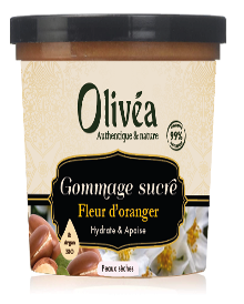 GOMMAGE SUCRE FLEUR D'ORANGER ARGAN OLIVEA 250GR
